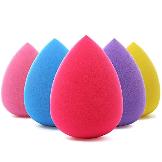 5 Pcs Makeup Sponge Set Blender Beauty Foundation Blending Sponge, Flawless for Liquid, Cream, and Powder, Multi,colored Makeup Sponges